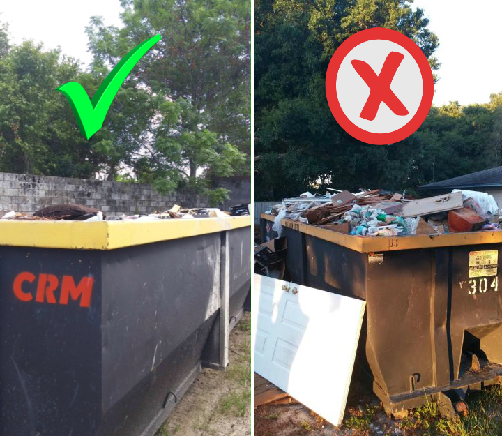 Avoiding overfilling dumpster